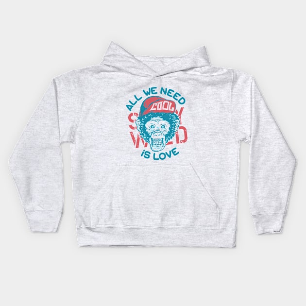 All we need is love Kids Hoodie by Design by Nara